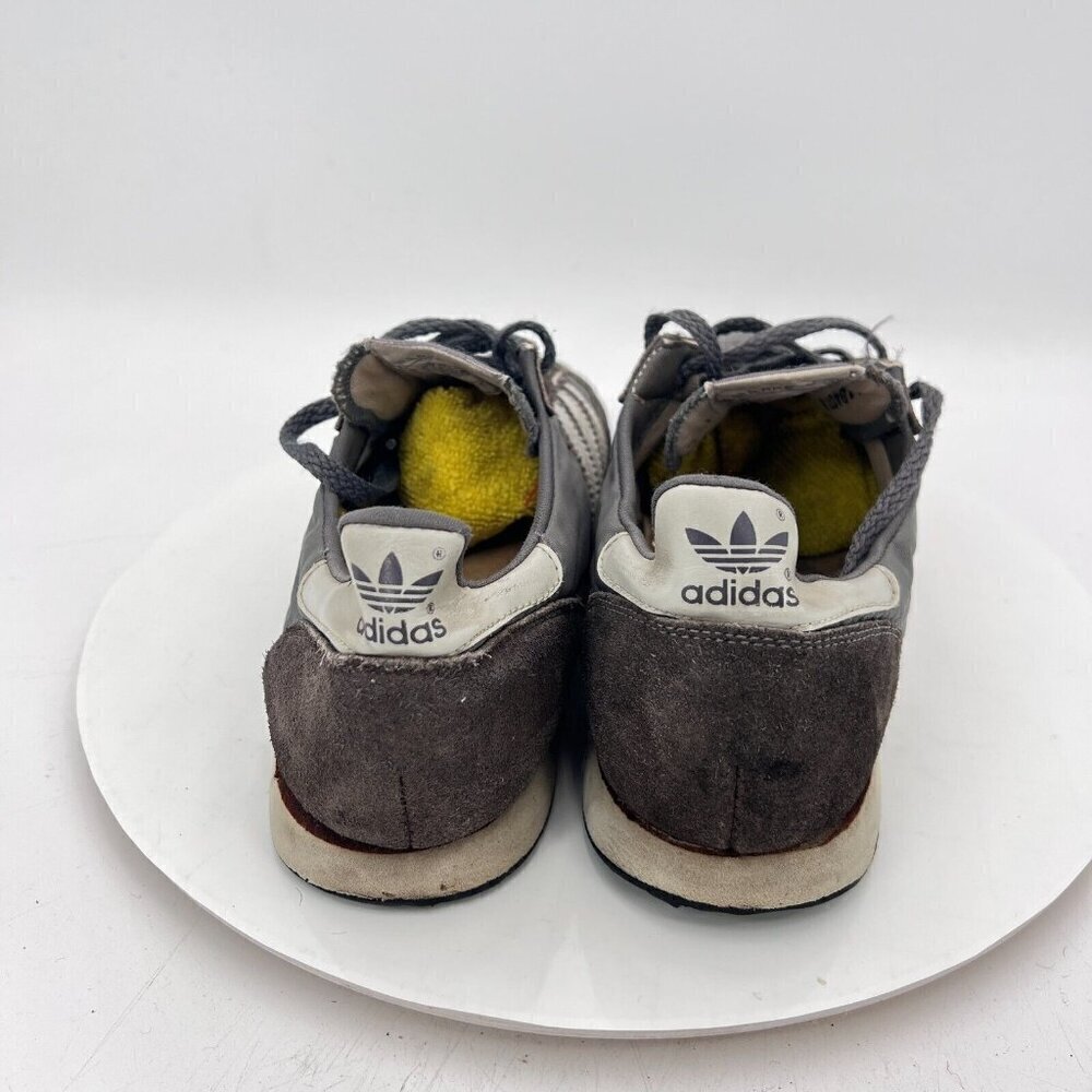Vintage Adidas Men Size 8 Grey White With The Stripes Shoe Made in Taiwan - Picture 5 of 13